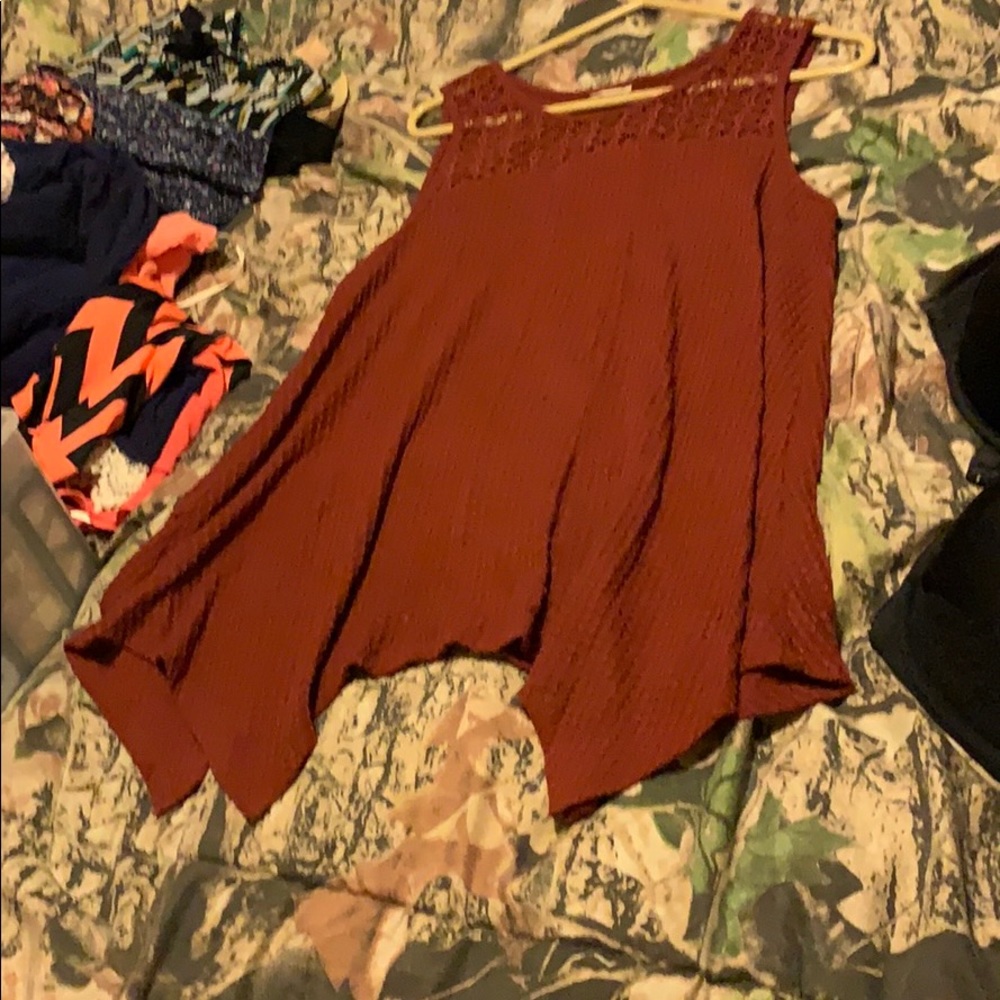 Tank top  dark orange . (Large-xlarge )